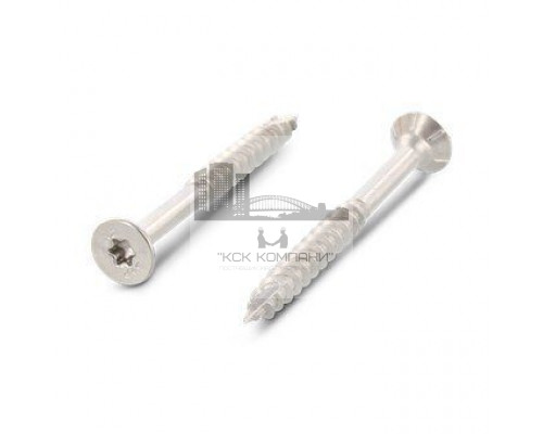 Art. 9147 A2 6,0X45/30 TX25 CUT Шуруп нержавеющий самосверлящий самозенкующий с потайной головкой и режущей кромкой, неполная резьба, звездообразный шл