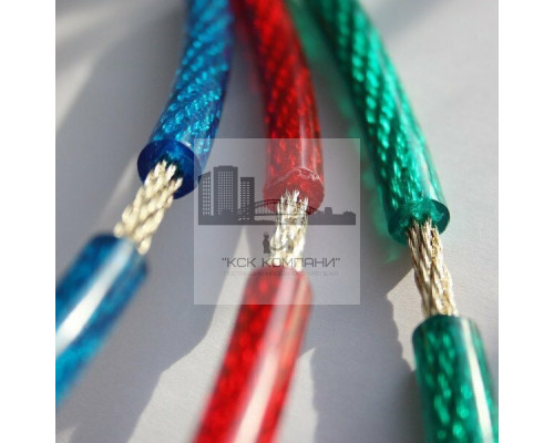 Трос стальной DIN 3055 CV для растяжки в ПВХ оболочке цвет желтый, D1/2