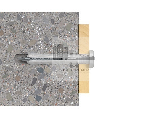 Дюбель-гвоздь fischer N-F с цилиндрическим бортиком (собран), 8x80/40 мм 100 шт.