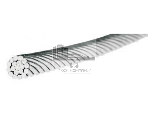 Трос стальной DIN 3053 A4 для растяжки плетение 1x19, D=1 мм L=100 м