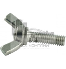 Винт барашковый DIN 316 A2 с прямоугольными лепестками американская форма, M4x16 мм