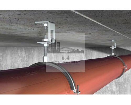 Хомут трубный fischer FRS HDG двухэлементный с комбинированной гайкой гоц. сталь, M8/M10 87-92 мм (3)