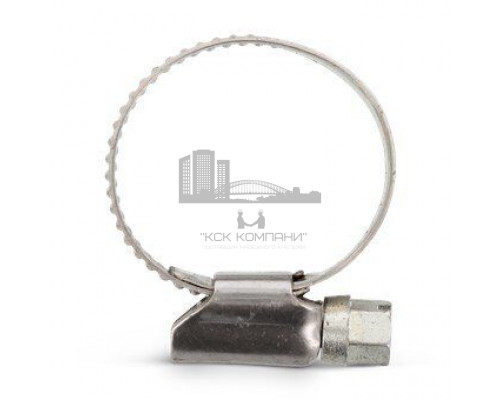 DIN 3017 A2 30-45/12 Хомут (шланговый зажим) нержавеющий, с червячной передачей тип А