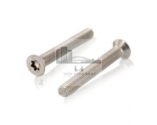 Винт с потайной головкой DIN 965 (ISO 14581) A4 полной резьбой шлиц Torx, M4x8 мм