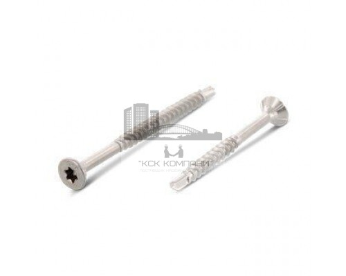 Art. 9244 AISI 410 5,0X45/30 TX25 Шуруп нержавеющий самосверлящий самозенкующийся с потайной головкой неполная резьба, звездообразный шлиц TX (TORX)