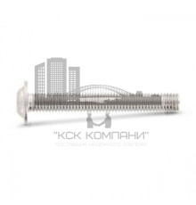 Винт с полукруглой головкой с фланцем ISO 7380-2 A4 и внутренним шестигранником, M10x45 мм