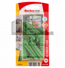 Распорный дюбель fischer SX Green с кромкой экологически чистый, 10x50 мм