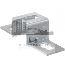 Соединительный фланец fischer PFUF 41 FVZ конструктивный гор. цинк, 164x41x4 мм