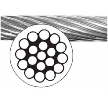 Трос стальной DIN 3053 A4 для растяжки плетение 1x19, D=1.5 мм L=250 м