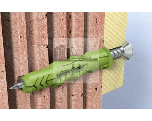 Дюбель универсальный fischer UX Green R с кромкой экологически чистый нейлон, 6x35 мм