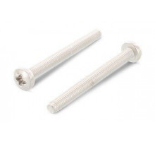 Винт с полукруглой головкой DIN 7985 A4 полной резьбой шлиц PZ, M8x40 мм