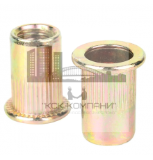 Заклепка-гайка цилиндрическая с насечками ZG-CCBN ЖЦ с цилиндрическим бортиком, M12x2x25 (1-4)