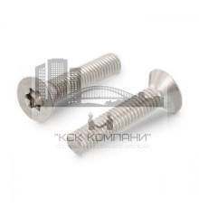 Винт с потайной головкой ISO 10642 A2 полной резьбой шлиц Torx, M4x16 мм