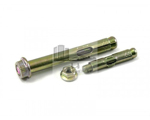 Анкерный болт с гайкой ABG распорный желтый цинк, M12 16x360 мм