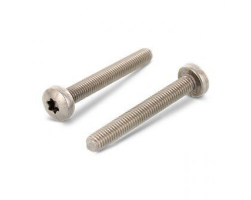 Винт с полукруглой головкой ISO 14583 (DIN 7985) A4 полной резьбой шлиц Torx, M1.6x20 мм Винт с полукруглой головкой ISO 14583 (DIN 7985) A4 полной резьбой шлиц Torx, M1.6x20 мм