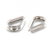 Art. 9073 A4 8 Коуш нержавеющий с глубокой канавкой для стальных тросов и волокнистых канатов.