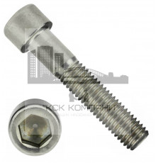 Винт с внутренним шестигранником DIN 912 A4 и неполной резьбой, M6x10 мм