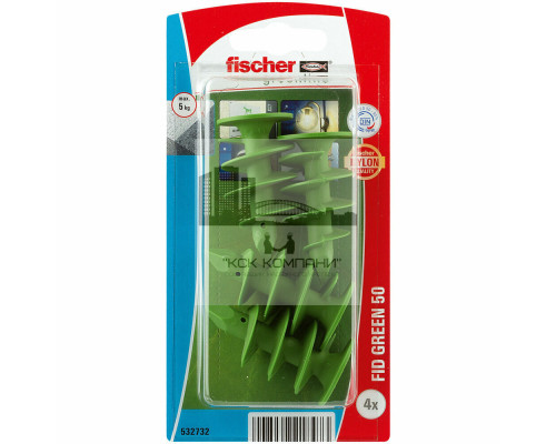 Дюбель для изоляционного материала fischer FID Green K NV экологически чистый, 25x50 мм