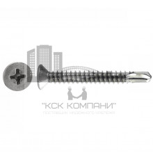 Саморез оконный со сверлом DIN 7504 O A4 потайная головка шлиц PH, 6.3x90 мм