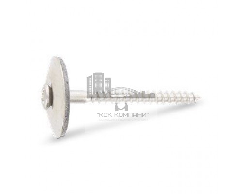 Art. 9069 A2 4,5X70 Z Саморез по дереву (шуруп самонарезающий) с полупотайной головкой PZ, с шайбой 25 мм, с уплотнительной резиной EPDM