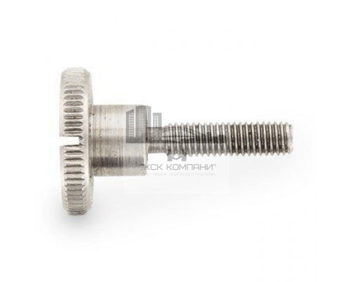 Винт с накатанной головкой DIN 465 A1 и насечками прямой шлиц, M4x12 мм