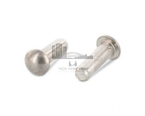 DIN 1476 A2 2,5X6 Штифт нержавеющий с полукруглой головкой и насечкой по всей длине с трех сторон с фаской