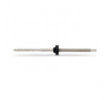 Art. 9082 A2 M 12X400 A/F 9 Винт-шуруп нержавеющий укомплектованный прокладкой EPDM черного цвета