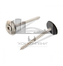 Art. 9068 A2 4,5X80 Z Саморез по дереву (шуруп самонарезающий) с полупотайной головкой, двухсоставной шайбой 20 мм, с уплотнительной резиной EPDM