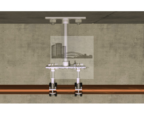 Хомут  FKS Plus одновинтовой для пластиковых трубопроводов ОЦ, M8 50-55 мм