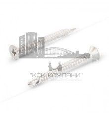 Саморез оконный со сверлом DIN 7504 O A2 потайной шлиц PZ, 4.8x60 мм