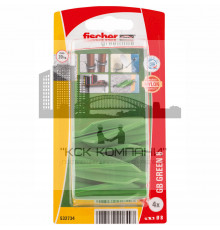 Дюбель для газобетона fischer GB Green K NV экологически чистый, 8x50 мм