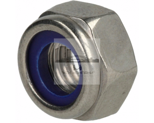 Гайка самоконтрящаяся DIN 985 8.0 низкая с нейлоновым кольцом ОЦ, M22