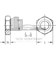 Гайка шестигранная DIN 934 8.0 оцинкованная, M20 (кг)