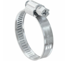Хомут червячный  SGS 9 W2 для шлангов хромированный, 100-120 мм