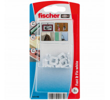 Крючок многоразовый fischer без сверления черный, 8 шт.