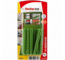 Распорный дюбель fischer SX Green с увеличенной глубиной анкеровки ЭКО, 8x65 мм