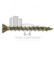 Саморез гипсокартон-дерево GKL KR крупная резьба желтый цинк, 4.8x89 мм