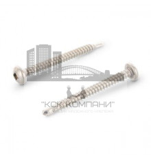 Саморез сверлоконечный по металлу DIN 7504 M A2 полукруглый шлиц квадрат SQ, 4.2x16 мм