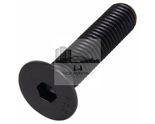 Винт потайной с внутренним шестигранником DIN 7991 10.9 полная резьба ОКС, M22x100 мм