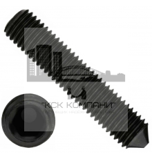Винт установочный с коническим концом DIN 914 12.9 внутренний шестигранник ОКС, M6x12 мм