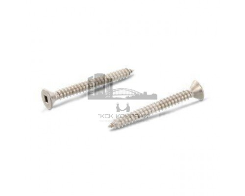 Саморез потайной DIN 7982 A2 с острым концом шлиц квадрат SQ, 4.8x25 мм