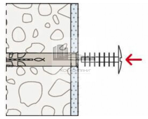 Декоративная заглушка fischer AD W для отверстий после демонтажа строительных лесов, 12х40 мм (белая)