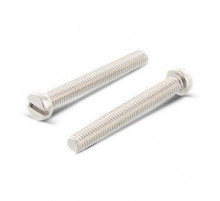 Винт с цилиндрической головкой DIN 84 A2 полной резьбой шлиц SL, M5x60 мм