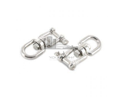 Art. 8255 A4 19 Вертлюг нержавеющий петля-вилка грузоподьёмный