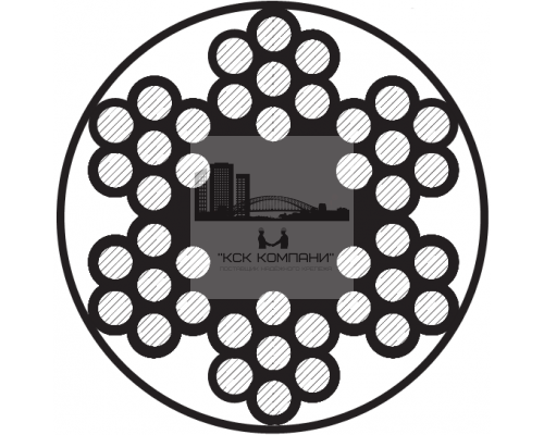 Трос стальной DIN 3055 P для растяжки в прозрачной ПВХ оболочке, D5/6