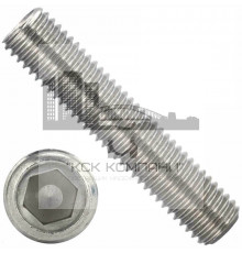 Винт установочный с засверленным концом DIN 916 A2 и внутренним шестигранником, M2.5x12 мм