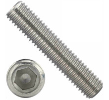 Винт установочный с засверленным концом DIN 916 A2 и внутренним шестигранником, M5x30 мм