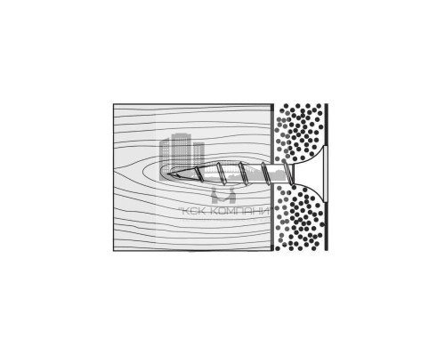 Саморез гипсокартон-дерево GKL KR крупная резьба желтый цинк, 4.2x76 мм