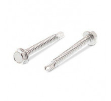 Саморез шестигранный с прессшайбой ISO 15480 AISI 410 со сверлом, 4.2x13 мм