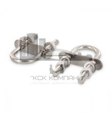 Art. 8230 A2 8X100 Скоба U - образная монтажная нержавеющая с пластиной 2х гайками и 2х шайбами